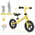 thumbnail image 4 of FONIRRA Kids No Pedal Training Bicycle Outdoor Lightweight Balance Bike with Adjustable Handlebar & Seat, Ages 30 Months to 5 Years, Yellow, 4 of 7