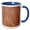 Blue/White, variant on 3drose, Rojo Alicante Marble Print, 11oz Two-tone Yellow Mug