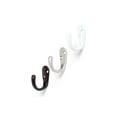 thumbnail image 3 of Mainstays, White Metal Hooks, Clutter-Free Hooks for Hanging Towels and Coats, 10 lbs Capacity, 2 Pack, 3 of 5