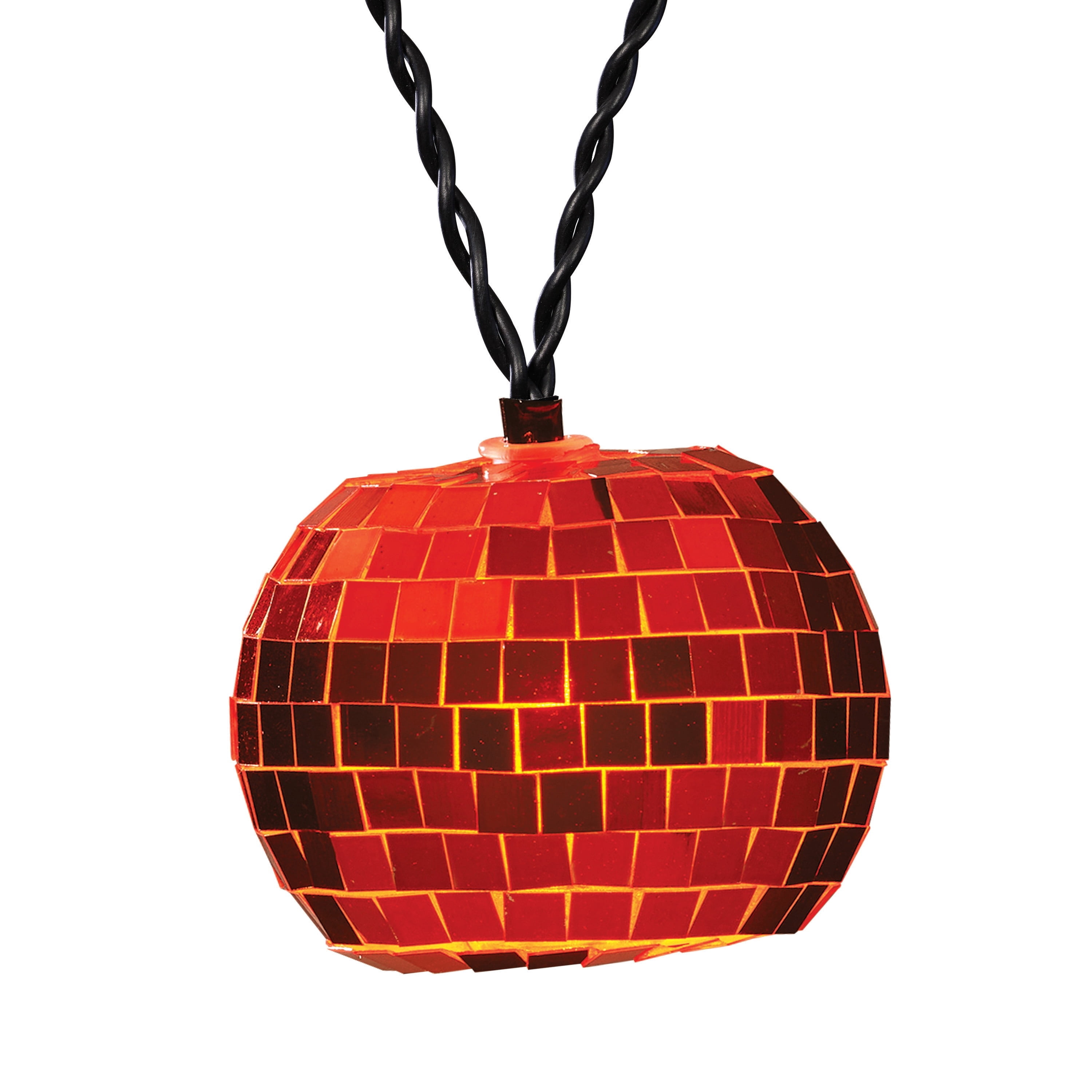Indoor 10-Count Battery-Operated LED Disco Pumpkin String Lights, Orange, 4.5', Halloween by Way To Celebrate