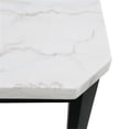 thumbnail image 6 of Pemberly Row Transitional White Marble Standard Height Dining Table, 6 of 10