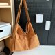 thumbnail image 1 of Bolso de hombro tipo bandolera para mujer, bolso escolar versátil informal de pana con cremallera para estudiante, 1 of 7