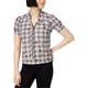 thumbnail image 1 of maison Jules Blusa de punto con cuello con volantes para mujer, negro, pequeña, 1 of 1