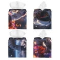 thumbnail image 2 of Yiaed Astronaut In Cosmic Garden Print Tissue Box Cover, PU Leather Decorative Organizer for Tabletop, Bathroom, Car, Office Creative Decorative, 2 of 7