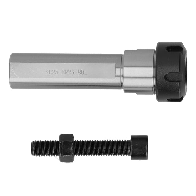 Portabrocas de pinza, varilla de extensión de vástago recto, herramienta de roscado para máquina de torno CNC SL25‑ER25‑80L VoborMX herramienta