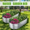 thumbnail image 4 of SnugNiture Raised Garden Bed, 2Pcs 4x2x1ft Outdoor Raised Beds Kit for Planting Plants, Silver, 4 of 6