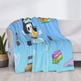 thumbnail image 6 of Lsque Bluey Print Flannel Throw Blanket, Ultra-soft Blanket for Bed, Couch, Car, Hypoallergenic Anti-pilling blanket-, 6 of 8