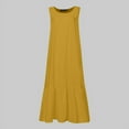 thumbnail image 3 of Celmia Women Casual Sleeveless Round Neck Ruffled Hem A Line Dress, 3 of 4