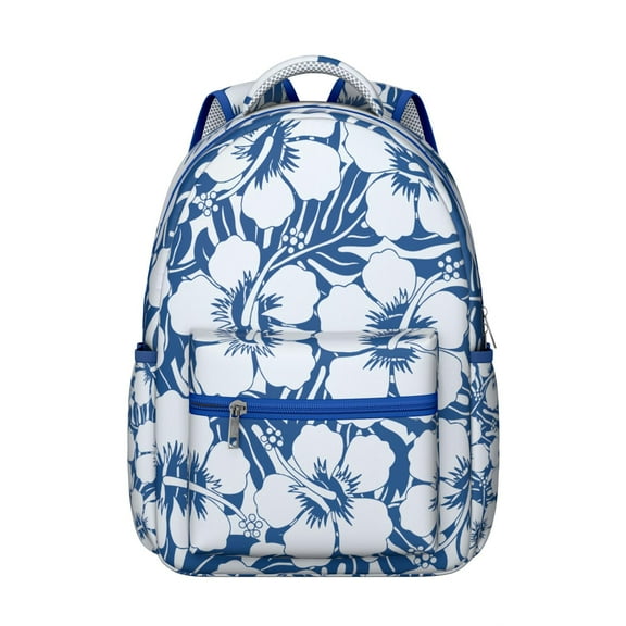 Summer Students Backpack Hawaiian Floral, Palm Inspired School Bag Tropical Leaf Travel Bag for Student, Student, Students