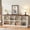 White, variant on TROPOW 8 Cube Organizer Bookcase, 62'' Long Low Farmhouse Storage Shelf, Rustic Wood Grain Finish Open Shelf Bookshelf for Entryway, Living Room, or Hallway
