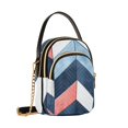 thumbnail image 7 of FORMRS Crossbody Bag for Women Shoulder Cell Phone Purse with Zipper, Blue Geometric, 7 of 7