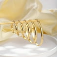 thumbnail image 5 of Mucky Cat 5mm 14K Real Gold Plated Wide Hoop Earrings for Women - Sterling Silver Core, Hypoallergenic & Lightweight, Large Size for Daily & Party Wear 30/40/50/60/70mm, 5 of 7
