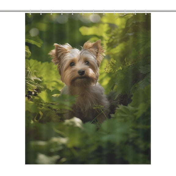 Green Leaf Jungle Animals Shower Curtain Bathtub Decor Bathroom Fabric Waterproof Curtains Shower