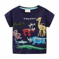 thumbnail image 2 of Lopecy-Sta Baby Toddler Boys' Round Neck Short Sleeve Fashion Luminous Print in Night Summer Casual Cotton T-shirt 5-6 Years, 2 of 8