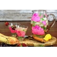 thumbnail image 4 of Golden Hill Studio Hand Painted Cosmopolitan Glasses Set of 2 - Polynesian Peony Collection - Hand Painted Glassware by USA Artists - Unique and Decorative Cosmos Glasses, Kitchen Table D√©cor, 4 of 5