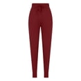 thumbnail image 4 of Women High Waist Yoga Pants Tummy Control Cinch Bottom Workout Yoga Lounge Trousers With Pockets Stretchy Casual Pants, 4 of 6