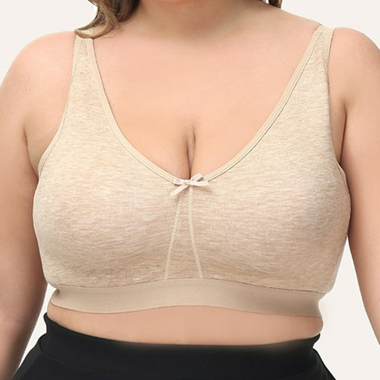 Sentmoon Bralettes for Women Fabric Is Skin Friendly And Has A Soft . There  Are No Steel Rings Or Marks On The Large-sized Bra Cup Khaki XXXXL Sports  Bras for Women 