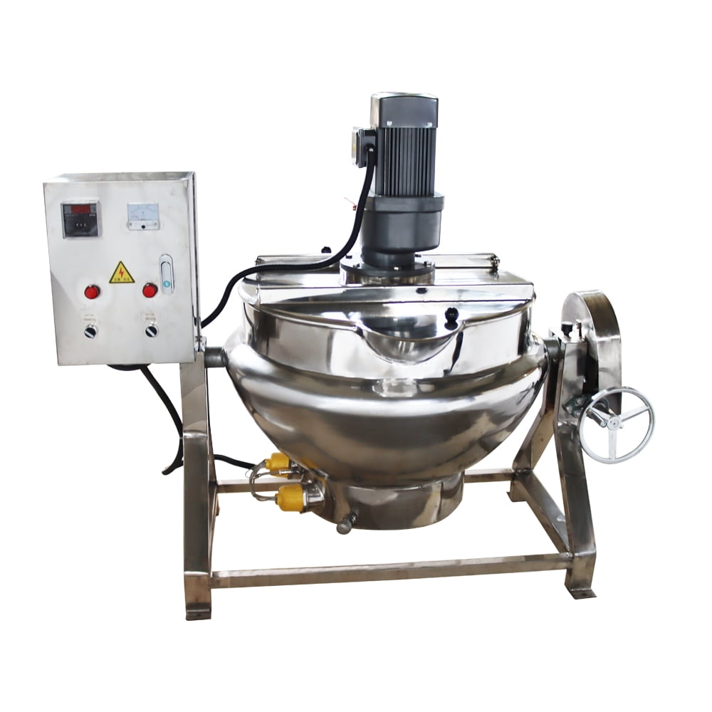 INTBUYING Electric Jacketed Kettle 100L 26.5 Gallon Capacity Stainless Steel 220V