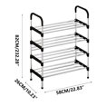 thumbnail image 2 of Harlier 4-Tier Stackable Shoe Rack, High Capacity Adjustable Shoe Shelf Storage Organizer, Heavy Duty Metal Free Standing Shoe Rack for Entryway Closet Doorway (Black), 2 of 7