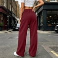 thumbnail image 6 of Tqcoqu Women's Corduroy High Waist Wide Leg Pants,Casual Waist Trousers with Side Pockets For Fall Winter, 6 of 7