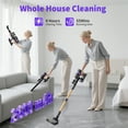 thumbnail image 2 of PrettyCare Cordless Vacuum Cleaner, 530W 48KPA, 8*2600mAh 55mins Runtime, 9-in-1 Stick Vacuum with Touch Screen for Home Pet Hair Carpet Wood Floor, 2 of 10