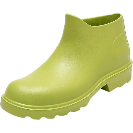 

Rain Boots for Women Women Vintage Solid Waterproof Mid Calf Ankle Boots Cute Fashion Comfortable Garden Shoes
