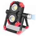 thumbnail image 1 of LED Work Light Rechargeable  2 COB 2500LM Folding Portable Flood Light With Magnetic Base And 360° Rotation Stand  Waterproof Spotlight For Camping  Car Repairing  Emergency And Job Site, 1 of 8