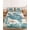 Turquoise Beige, variant on Full Size Fitted Sheet Set - Teal Octopus Coastal 3 Piece Bedding Sets 16" Deep Pocket Fitted Sheet with 2 Pillowcases Summer Beach Nautical Starfish Retro Brushed Microfiber Hotel Luxury Bed Sheets
