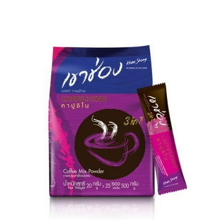 Thai Coffee Powder Cappuccino Coffee Mix 3 In 1 [ 20G. X 25 Sachets ]