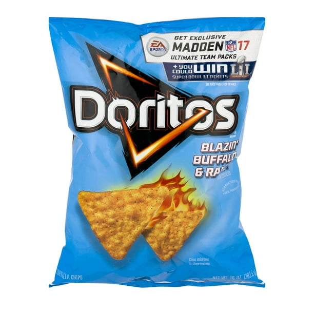 Doritos Blazin' Buffalo & Ranch Tortilla Chips, 10 Oz. - Walmart.com ...