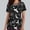 A61 Gray, variant on Halloween Bat Moon Print Women's Scrub Tops Criss-Cross V-Neck Nursing Shirts with Pockets Short Sleeve Medical Uniform Spooky Healthcare Workwear