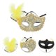 thumbnail image 3 of Ofertas Únicas 1 Pc Máscara de Fiesta de Plumas de Princesa para Fiesta de Máscaras Amarilla, 3 of 5