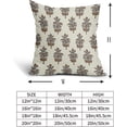 thumbnail image 5 of Brown Grey Gray Floral Pillow Covers 20x20 Set of 2 Spring Summer Flower Leaves Print Decorative Throw Pillow Cases Outdoor Farmhouse Decoration for Sofa Couch Bed, 5 of 6