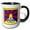 Black/White, variant on 3drose, Photo of Tibet Flag Button, 11oz Two-tone Black Mug