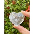thumbnail image 3 of Clear Quartz Gemstone Hearts, Polished Clear Quartz Puffy Hearts, Clear Quartz Palm Stone, Clear Quartz Heart (5 Hearts）, 3 of 9