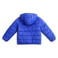 thumbnail image 2 of Boys Winter Puffer Jacket Kids Hooded Quilted Coat Warm Lightweight Water-Resistant with Pockets Blue 3-12 Years, 2 of 7