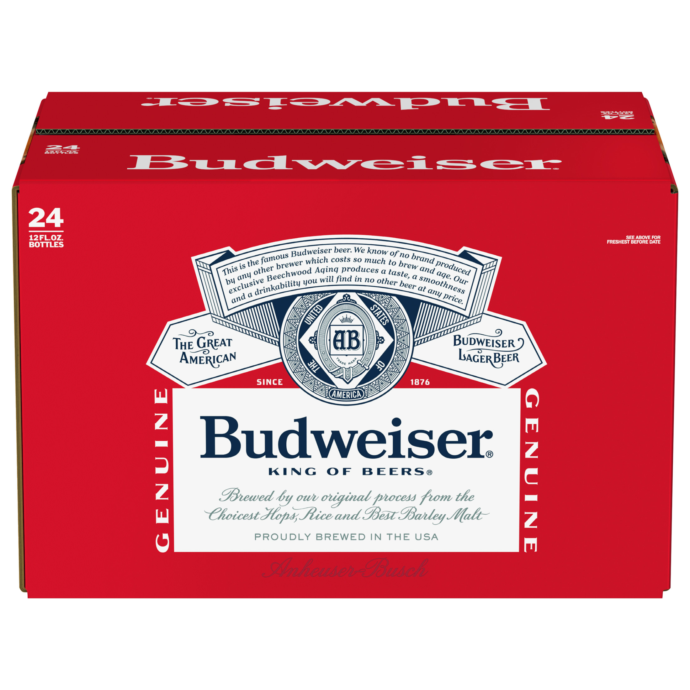 Budweiser Beer, 24 Pack Beer, 12 fl oz Glass Bottles, 5% ABV, Domestic Lager - image 3 of 14