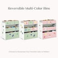 thumbnail image 4 of Delta Children Design & Store 6 Bin Toy Storage Organizer with Interchangeable Patches, Green/Pink, 4 of 21