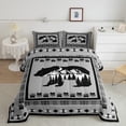 thumbnail image 2 of Feelyou Western Jungle Bear Bedding Comforter Set, Grey Triangle Aztec Twin Comforter Sets, Woodland Wildlife Animal Reversible Bedding Set, Luxury Bedroom Decor, 2 Pieces, 2 of 8