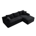 thumbnail image 5 of Leumius 106.3" Cloud Modular Sectional Sofa Couch with L-Shape Chaise,Modern Minimalist Upholstered Couches for Living Room Bedroom No Assembly Required Black-R, 5 of 9