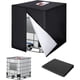 thumbnail image 1 of Black Cover for 1000L IBC Tank, 420D Water Tank Lid, UV-Resistant Protective Tarp with Zipper, 120 x 100 x 116 cm, 1 of 5