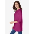 thumbnail image 3 of Woman Within Plus Size Perfect Three-Quarter Sleeve Crewneck Tunic, 3 of 6