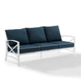 thumbnail image 3 of Crosley Kaplan Outdoor Metal Sofa in Navy/White, 3 of 15