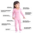 thumbnail image 2 of Pijama con pies para bebé Kic Kee Pants de bambú con cierre 3-6 meses, 2 of 2