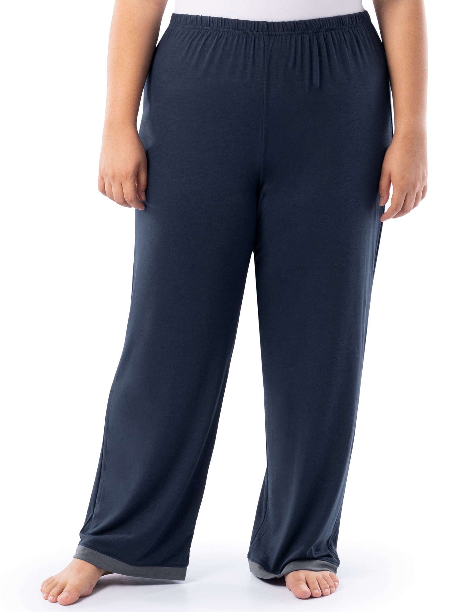 Fruit of the Loom Women's Soft & Breathable V-Neck Short Sleeve Top & Pajama Pant Set, Sizes S-4X