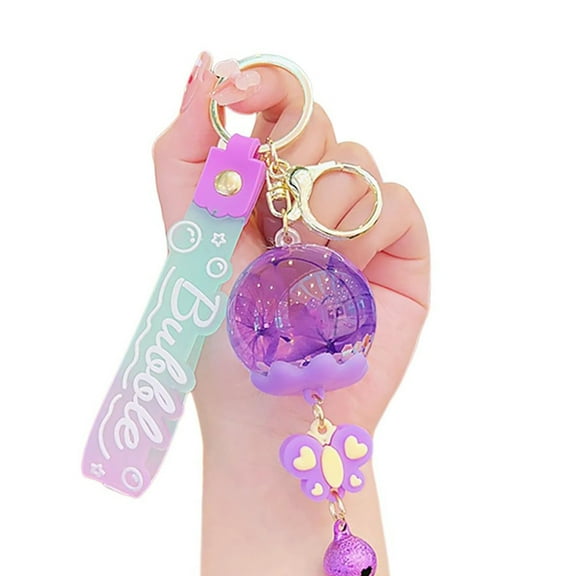 YIEMEEN Decorative Liquid Glitters Bottle Keychain Charm Pendnat for Bag or Keys
