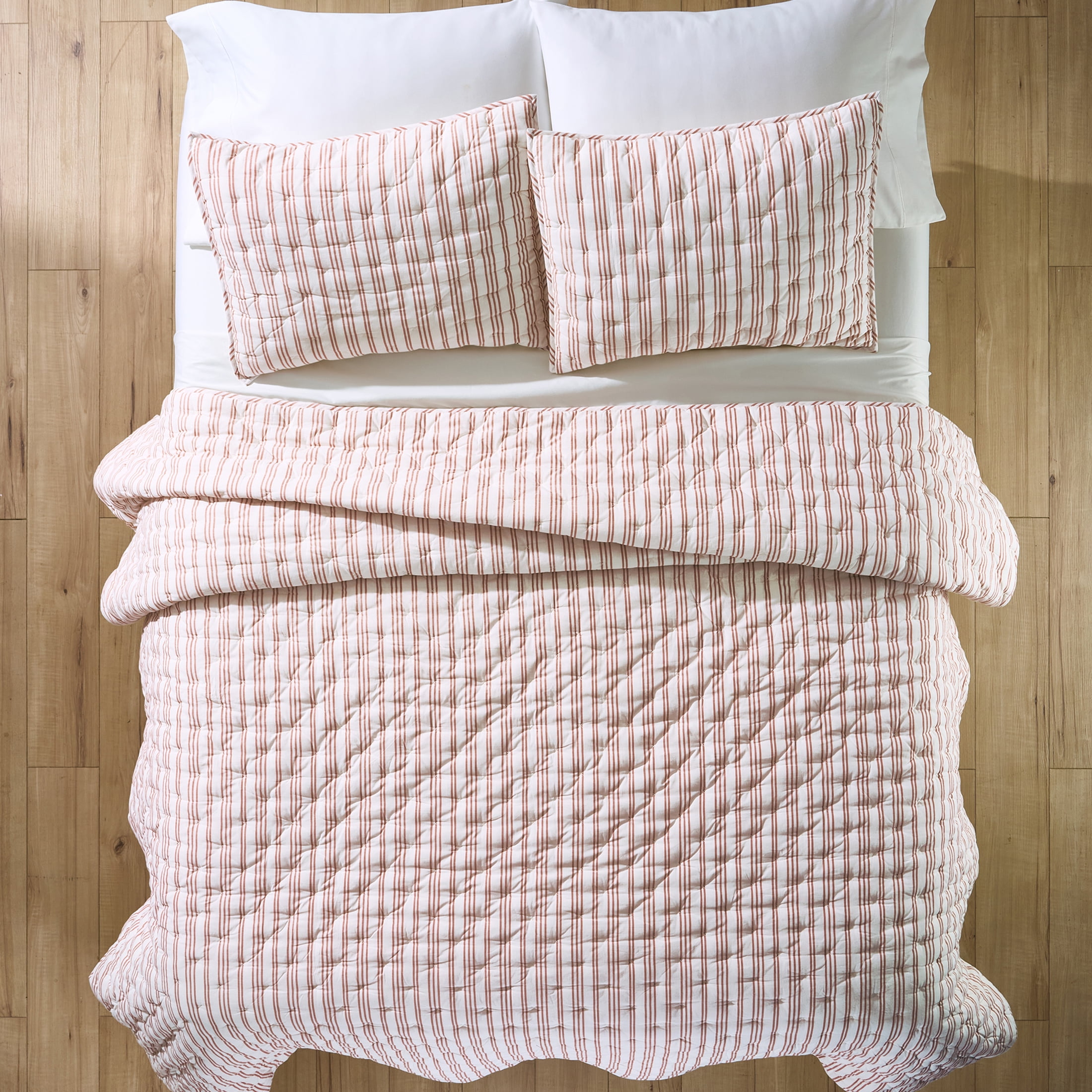 Better Homes & Gardens Copper Yarn Dyed Stripe Chambray Quilt, King