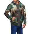 thumbnail image 2 of Naloa Green Forest Dinosaur Men’s Hoodies, Zip up Hoodie, Sweatshirts,Hoodies for Men Sizes S-3XL-3X-Large, 2 of 5