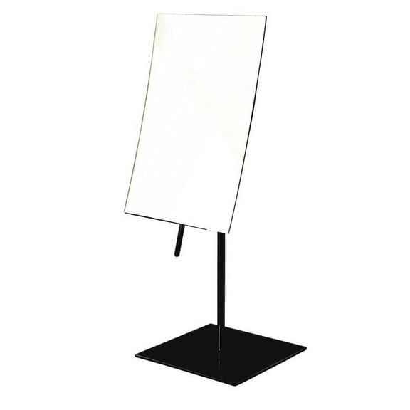 Jerdon Rectangular Tabletop Vanity Mirror - Makeup Mirror with 3X Magnification - Matte Black Finish - 5" by 8" - Model JP358BK