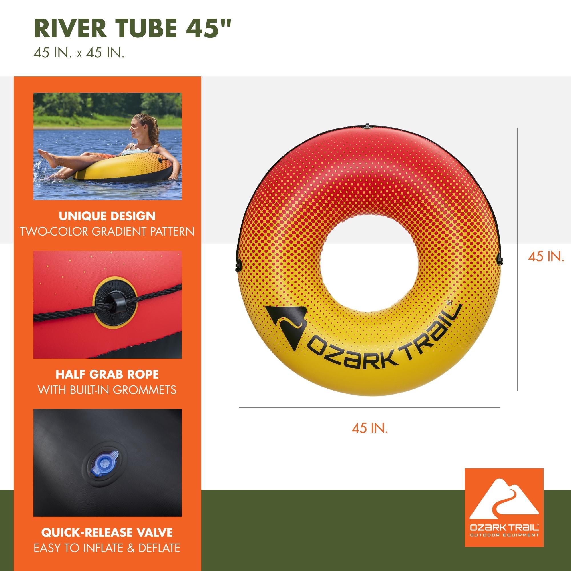 Ozark Trail GHT Red River Tube Float, 45" Deflated, Adult Unisex
